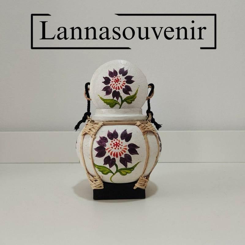Handmade Bamboo Rice Box - Unique Authentic Thai Souvenir Jar2