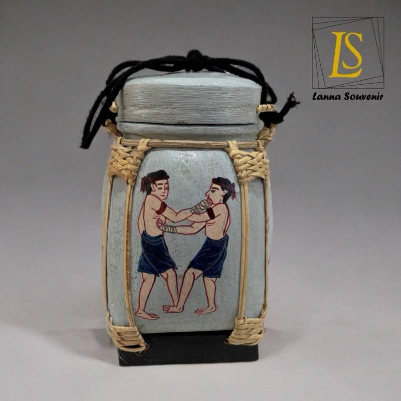 Handmade Thai Decorative Jar for Unique Traditional Home Decor Light blue 4