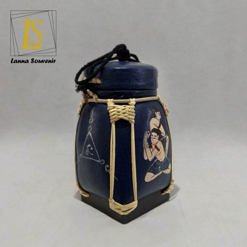 Handmade Thai Decorative Jar for Unique Traditional Home Decor Blue 5