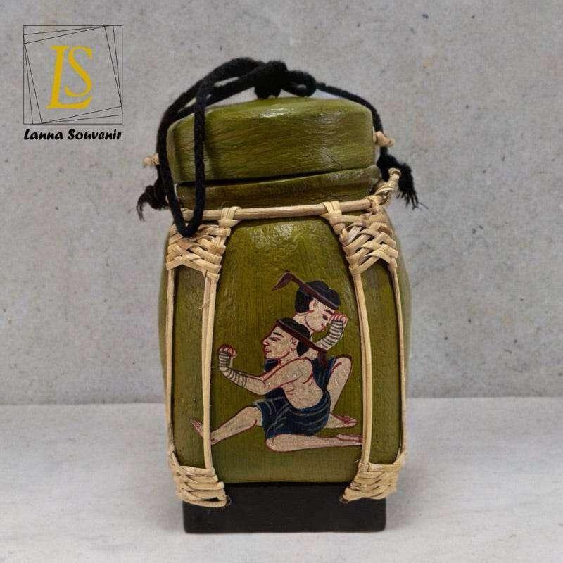 Handmade Thai Decorative Jar for Unique Traditional Home Decor Olive green 3