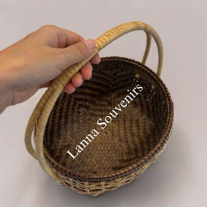 Handmade Bamboo Fruit Basket - Eco-Friendly Lanna Souvenirs