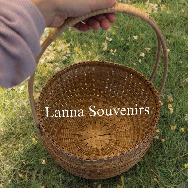 Handmade Bamboo Fruit Basket - Eco-Friendly Lanna Souvenirs