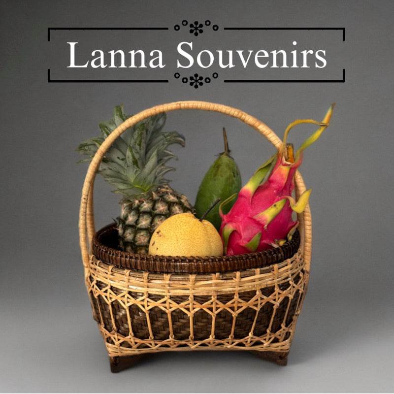 Handmade Bamboo Fruit Basket - Eco-Friendly Lanna Souvenirs