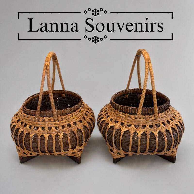 Handmade Bamboo Fruit Basket - Eco-Friendly Lanna Souvenirs