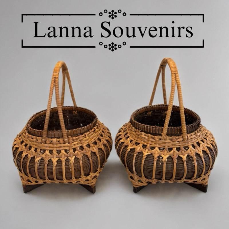 Handmade Bamboo Fruit Basket - Eco-Friendly Lanna Souvenirs