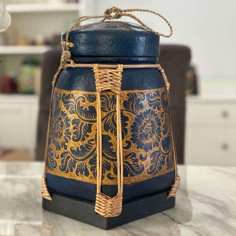 Lanna Floral Storage Jar for Elegant and Functional Kitchen Decor D2