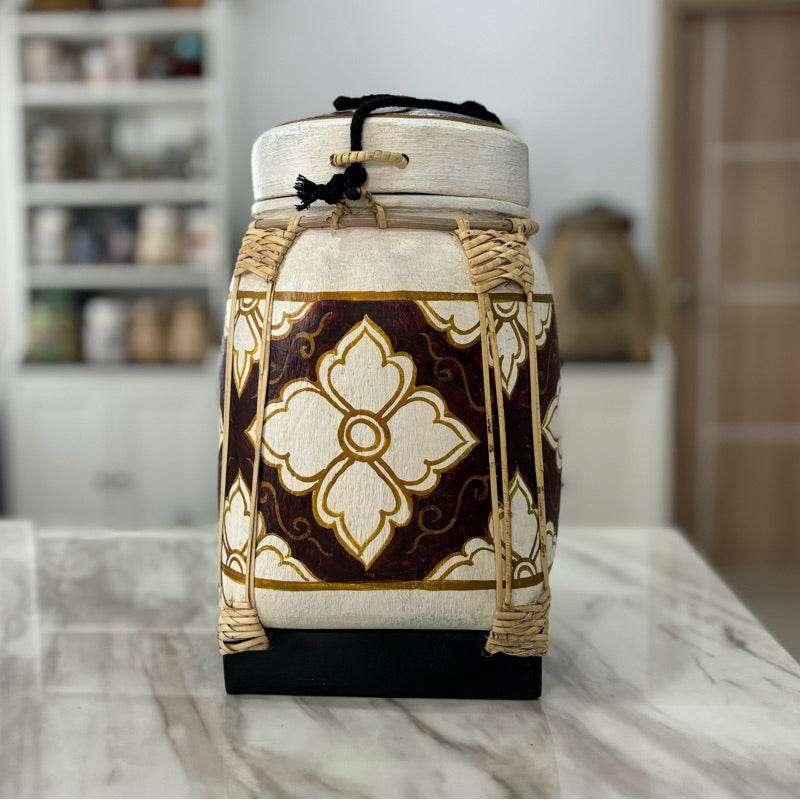 Lanna Floral Storage Jar for Elegant and Functional Kitchen Decor D14