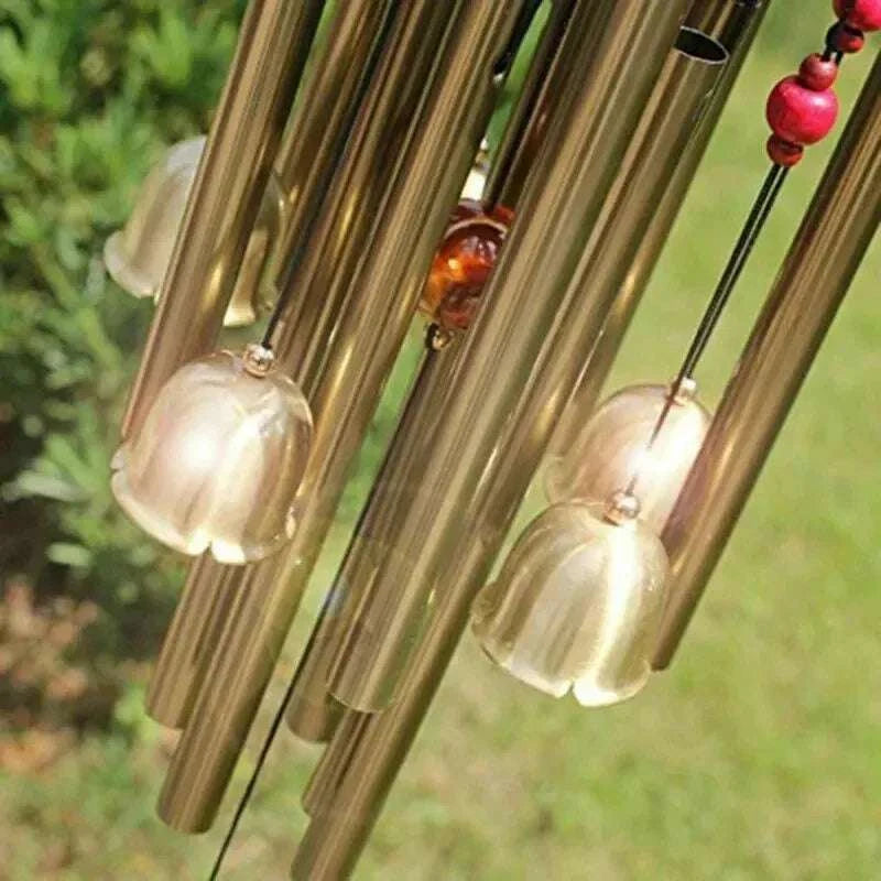 Large Metal Tube Wind Chime – Deep Tone Church Bell Outdoor Garden Decor for Good Luck and Serenity