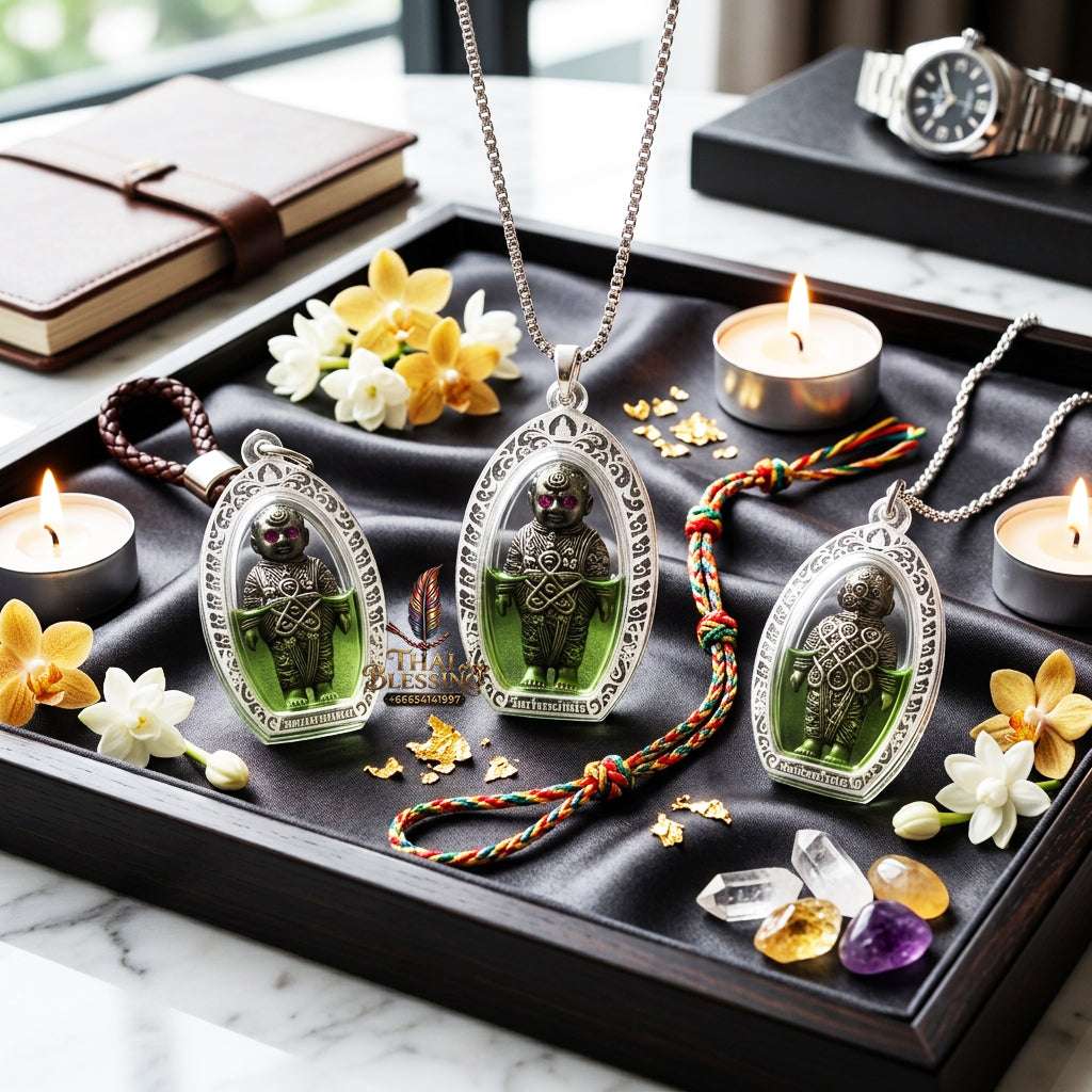 🛡️ Legendary "Hun Payont Thuan" Spiritual Guardian Amulet: Silvery-Pewter Alloy with Gemstone Eyes, Encased in Occult Oil – "Mon Phnom Rung" Series by Luang Phor Mian, Wat Ban Ja Niang (2026 Edition) Thai Blessing Co By RURUECHA