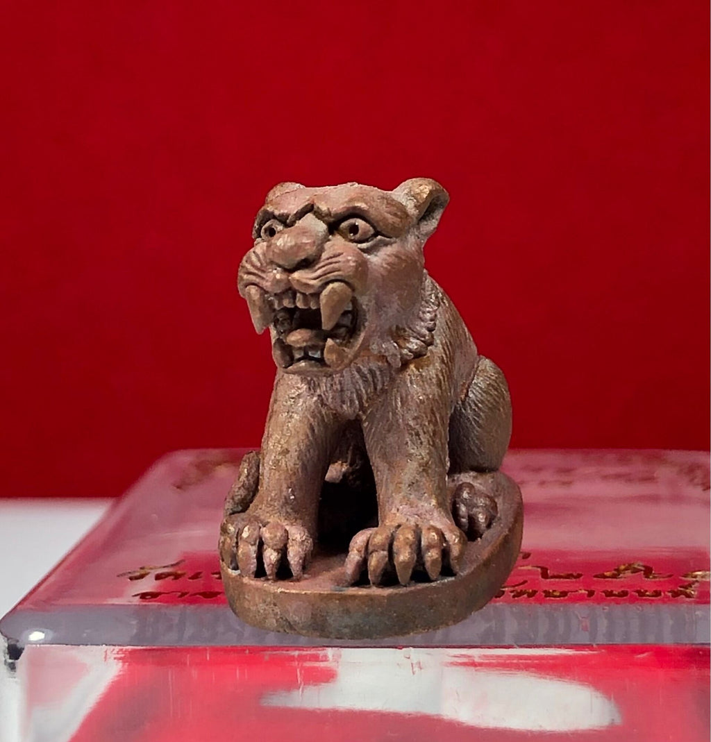 Limited Edition Thai Tiger Amulet Figurine for Protection and Good Luck