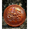 Loh Phra Rahu - Thai Cosmic Blessings Charm by Luang Pu Sak with Chalcedony Finish and Triple Takrud Default Title