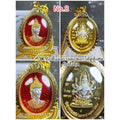 🌅 "Lord Buddha Above Fate" Gold Amulet: 2025 Edition by Luang Pu Sangiam (Wat Suwan Chedi) – with Italian Gold Casing & 24" Necklace – Conquer Destiny & Wealth 3K red background