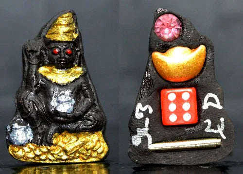 💜 Lord of Charm & Favor – Phor Ngang “Over Destiny” Black Charm Powder Amulet in Enchanted Oil for Affection, Support & Protective Fortune