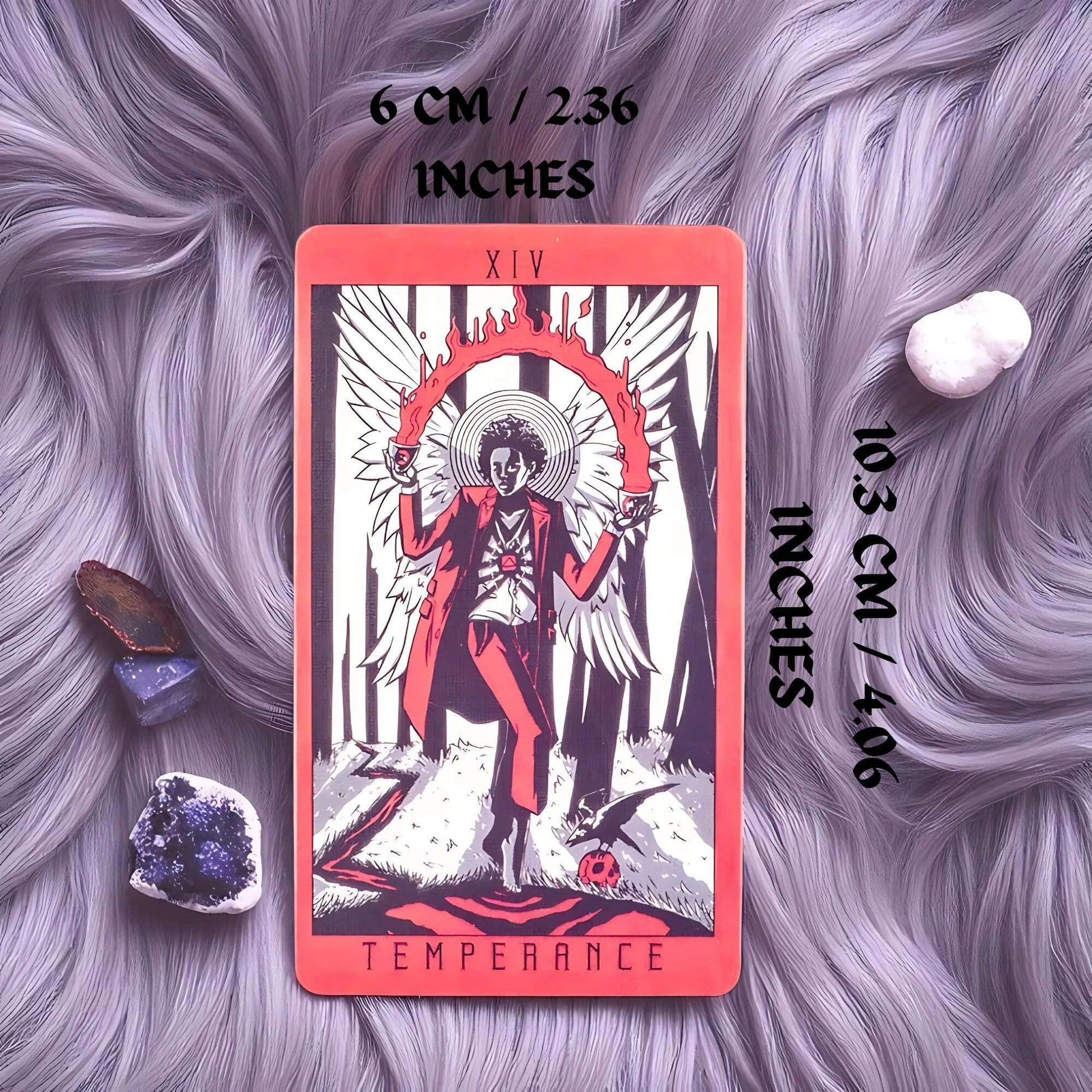 Lost Hollow Tarot Deck 10.3 x 6 cm – Beginner-Friendly with Guidebook & Red Gilded Edges