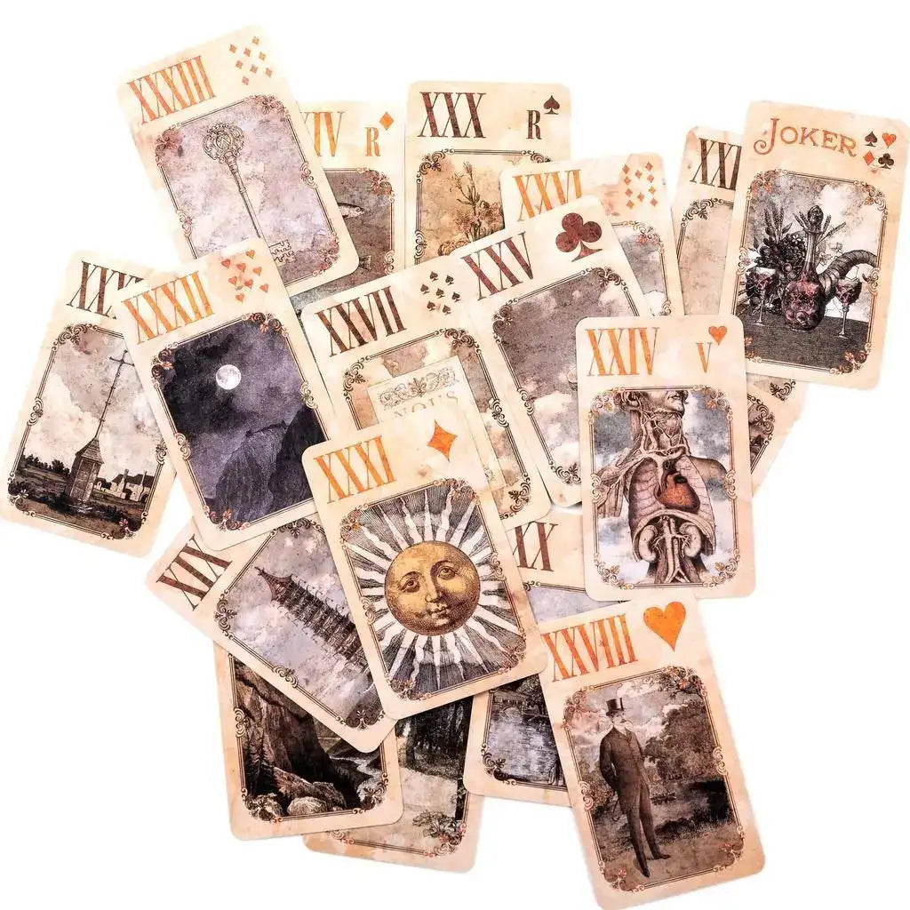 Lothrop Lenormand Oracle Cards – 36 Cards | Leisure Party Table Game | Fortune-telling & Prophecy Deck