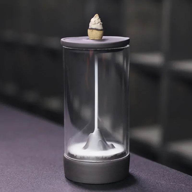 Zen Aromatherapy Incense Burner - Elegant Glass Design for a Serene Thai Experience AP90 Only Burner