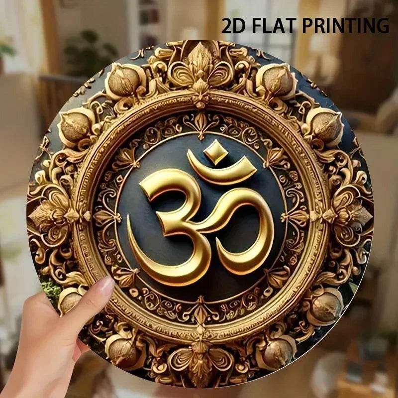 Serenity Home Hanging Accent - American Om 2D Painting in Authentic Americana Style