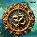 Serenity Home Hanging Accent - American Om 2D Painting in Authentic Americana Style 20X20CM