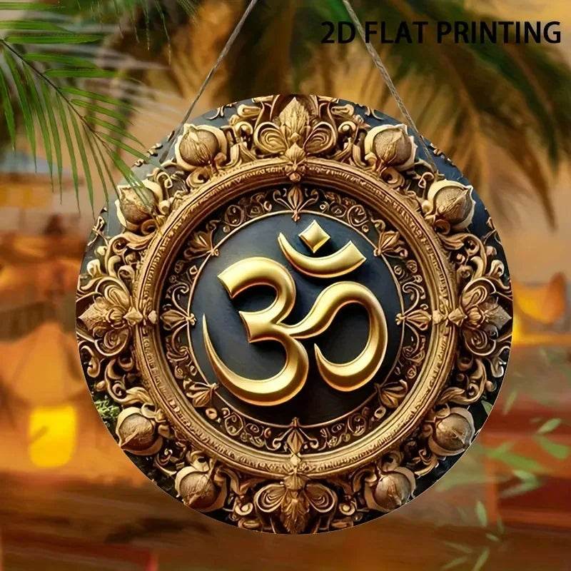 Serenity Home Hanging Accent - American Om 2D Painting in Authentic Americana Style