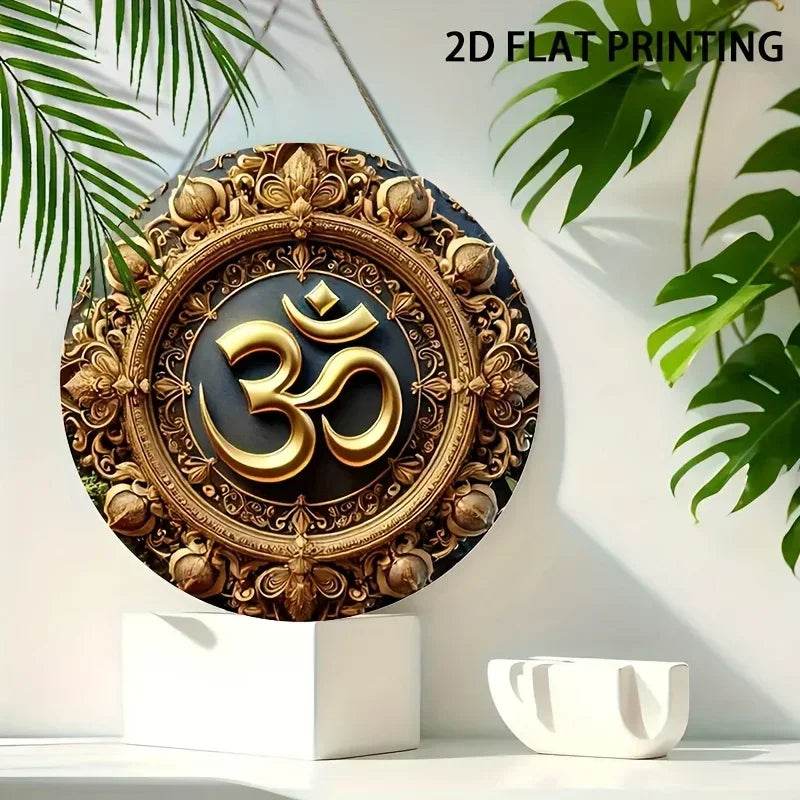 Serenity Home Hanging Accent - American Om 2D Painting in Authentic Americana Style