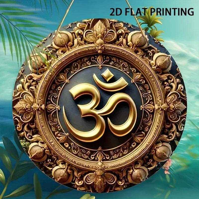 Serenity Home Hanging Accent - American Om 2D Painting in Authentic Americana Style