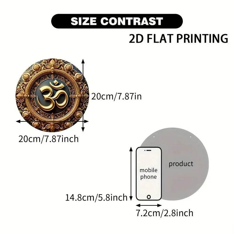 Serenity Home Hanging Accent - American Om 2D Painting in Authentic Americana Style