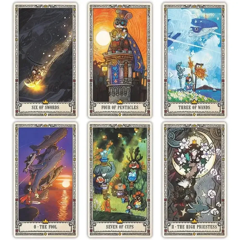 Love and Courage Tarot Cards – 78 Mini Tarot Cards, 4.4 x 8 cm, Waterproof PVC for Durable Use