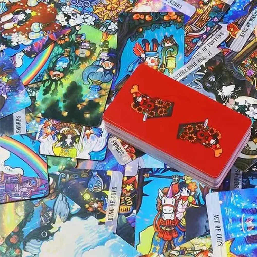 Love and Courage Tarot Cards – 78 Mini Tarot Cards, 4.4 x 8 cm, Waterproof PVC for Durable Use