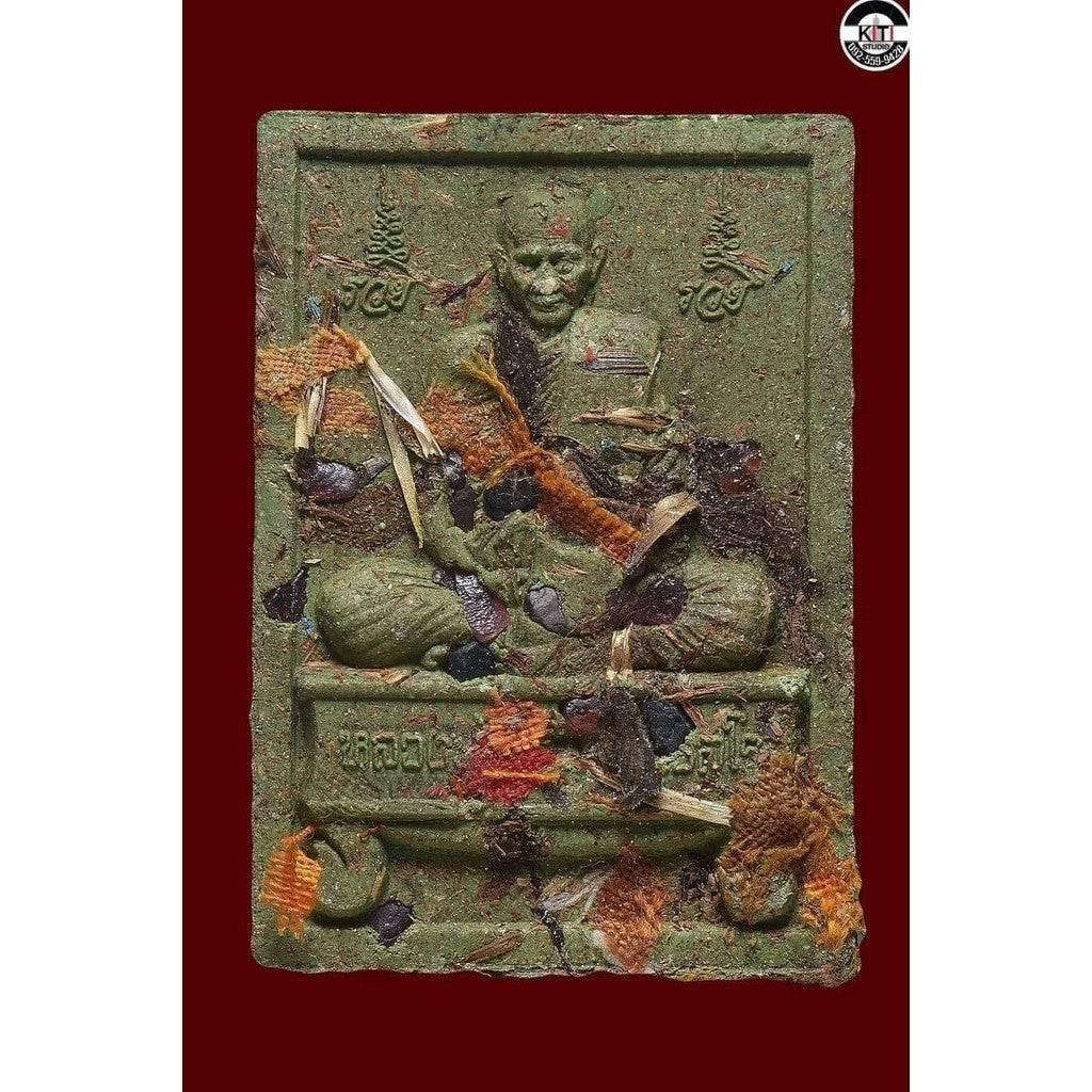 Luang Por Dern Phat Amulet - 100 Years Sacred Khunpan Clay Amulet for Fortune, Protection, and Influence