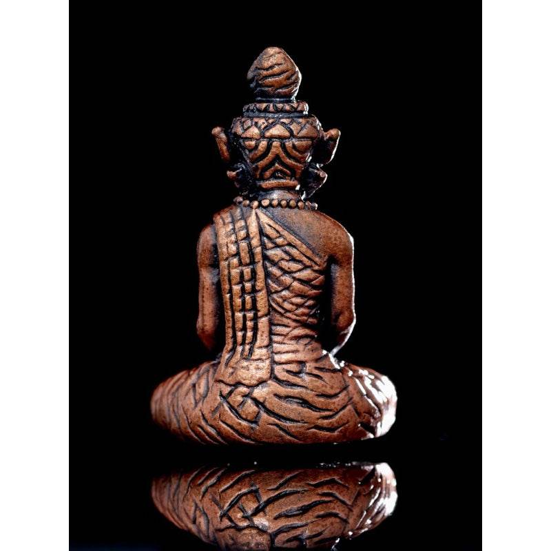 Luang Ta Ruam wat khok samran amulet with detailed craftsmanship, featuring a serene seated figure