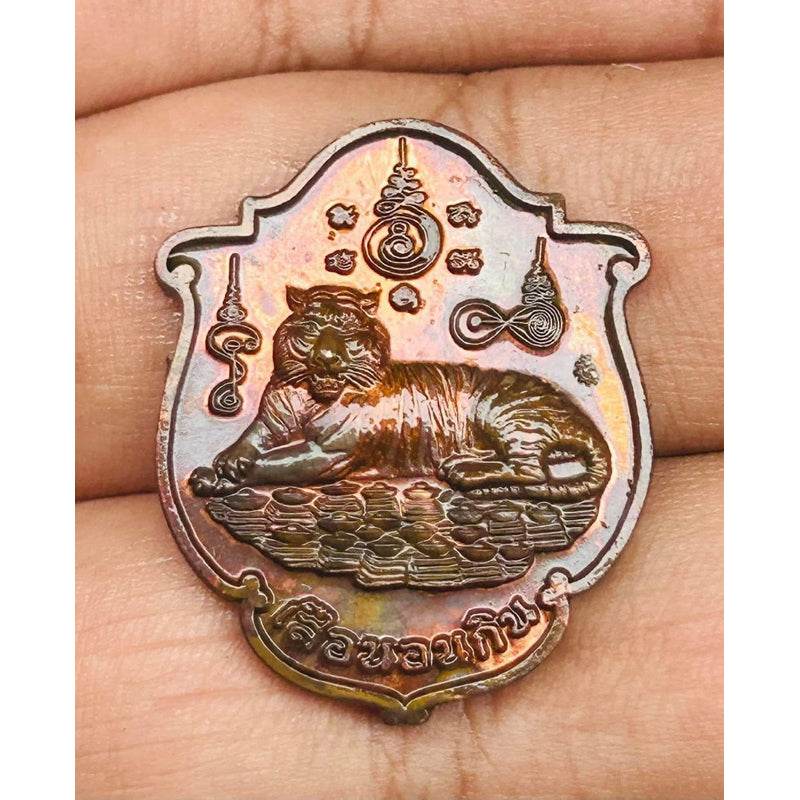 Sao Non Gin Wealth Coin 2566 - Tiger Resting Coin by Phra Ajarn Prasut for Prosperity and Fortune One-Sake.com Default Title Default Title-