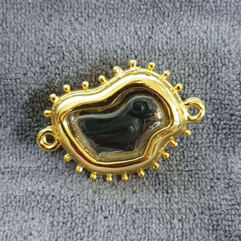 Lucky Nok Kaektao Amulet - Wealth Unshakable Edition - Wat Yang Yai 2021 Gold plated frame