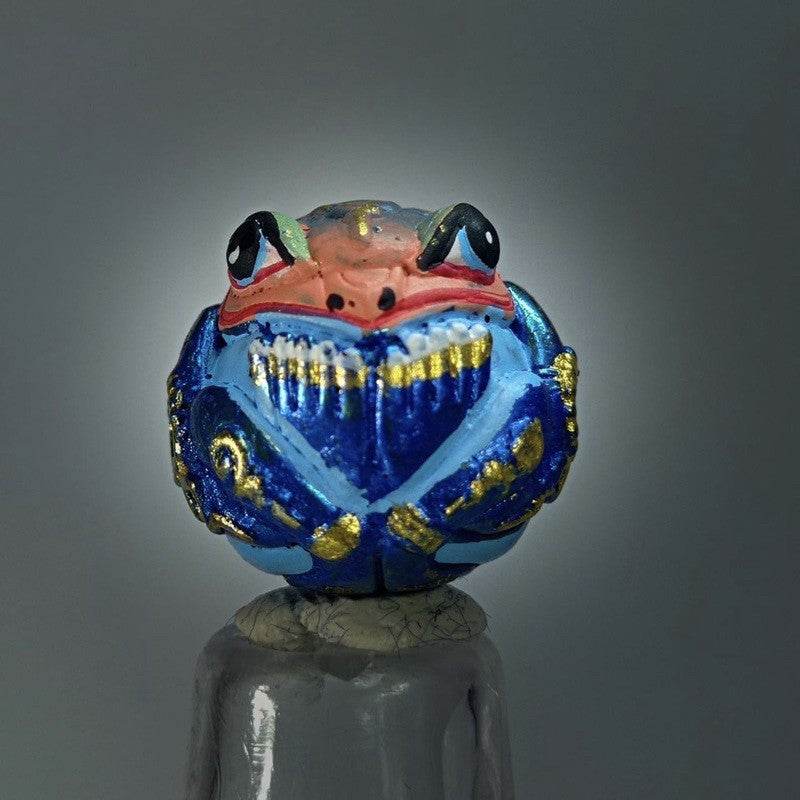 Colorful Lucky Royal Frog amulet with intricate details for feng shui and spiritual blessings