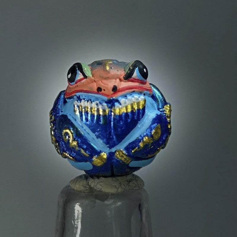 Lucky Frog Amulet Bracelet for Wealth and Prosperity Enhancement Paint blue