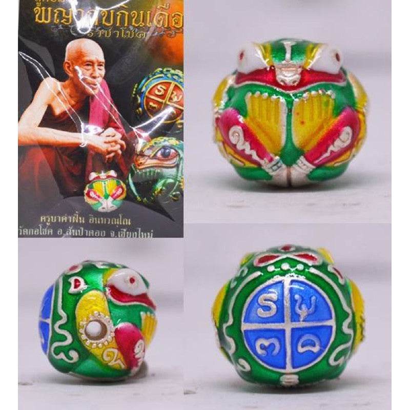 Lucky Royal Frog amulet in vibrant colors with detailed design, perfect for Feng Shui and spiritual practices