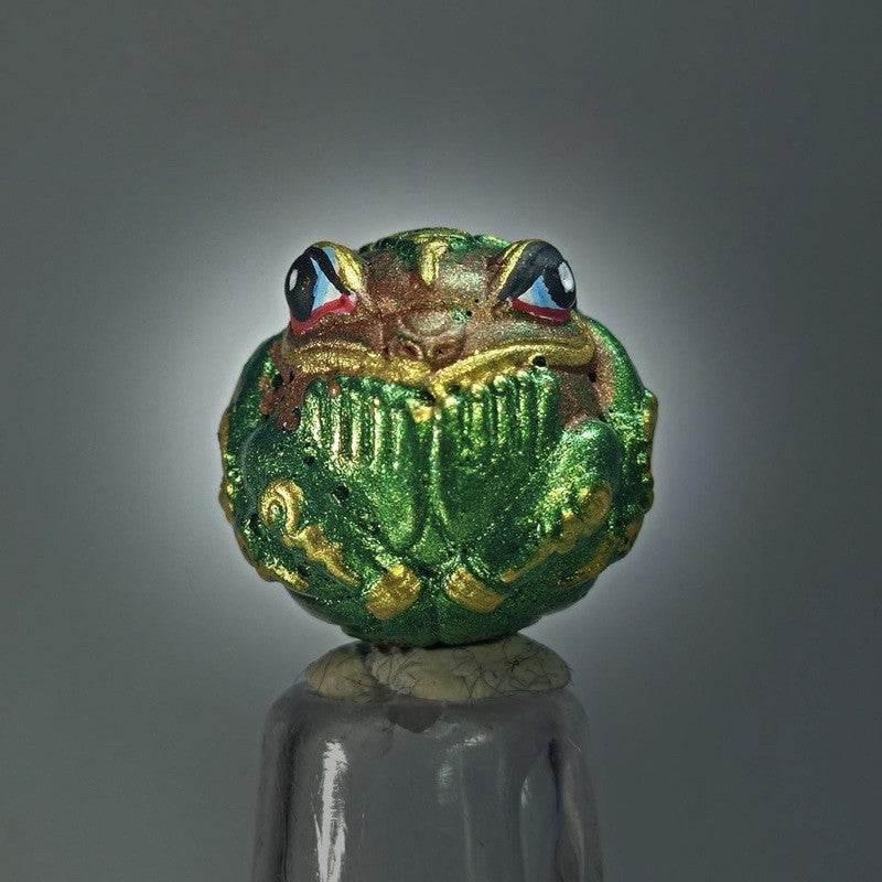 Lucky Frog Amulet Bracelet for Wealth and Prosperity Enhancement Paint green