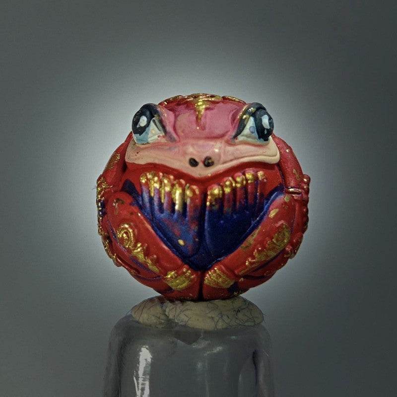 Colorful Lucky Royal Frog amulet with intricate details for good fortune and prosperity in your home