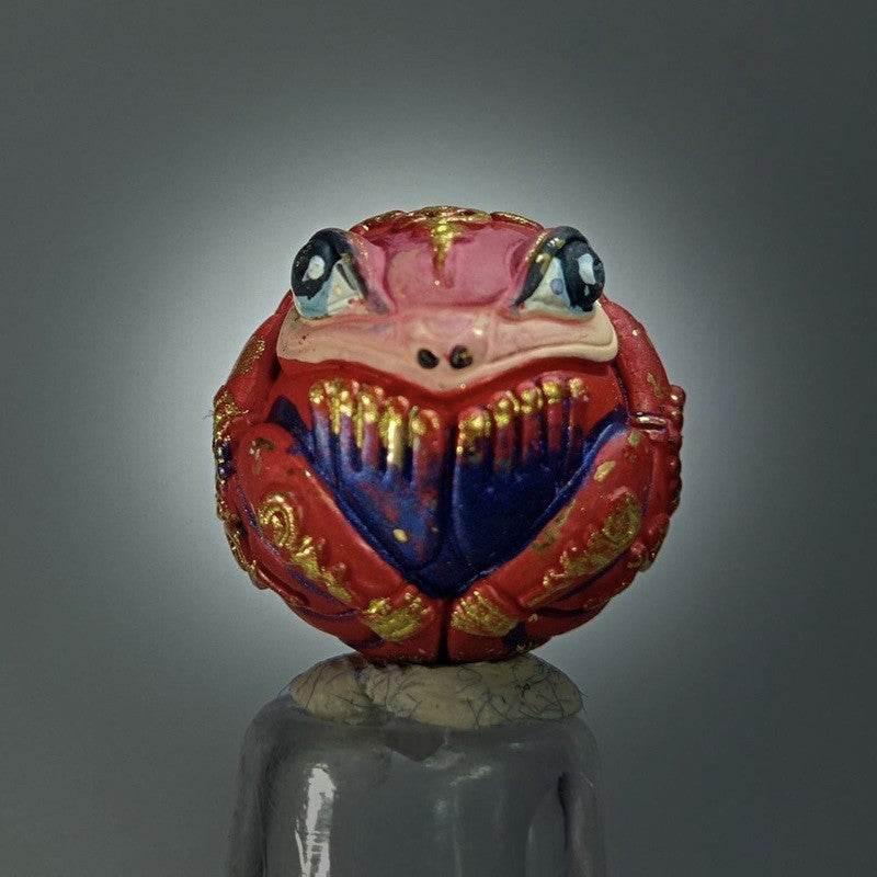 Lucky Frog Amulet Bracelet for Wealth and Prosperity Enhancement Paint red