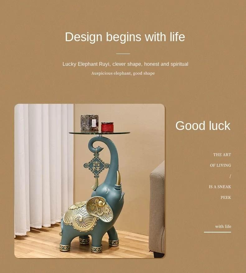 Gold Elephant Tray for Keys and Jewelry - Decorative Home Accent Statue