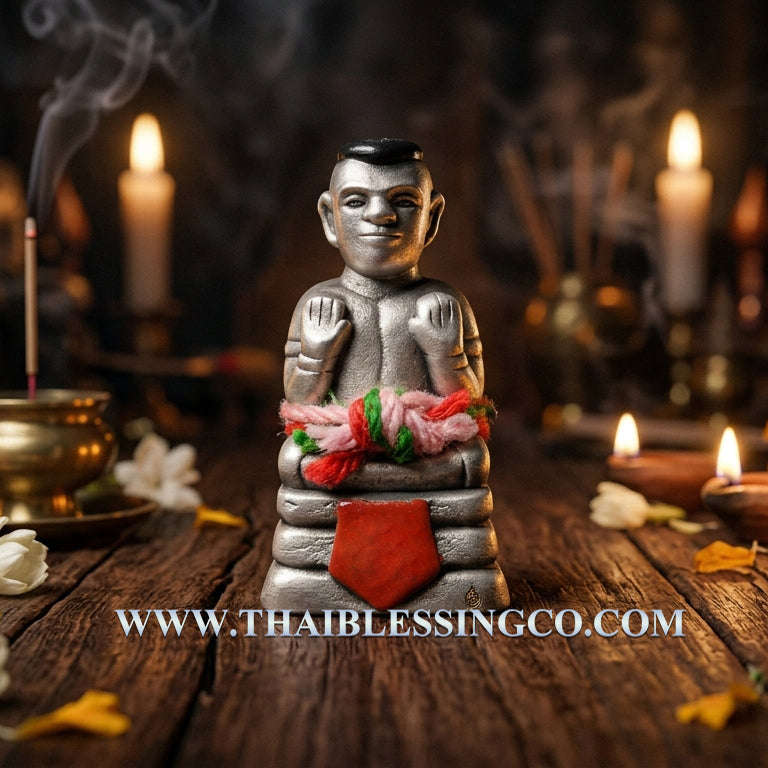 ✨ Luminous Abundance Guardian: Blessed "Kuman Thong Phoem Sap" Amulet – Sacred "Ngern Yuang" Liquid Silver Metal for Increasing Wealth & Prosperity (2023 Edition by Luang Pu Kao)