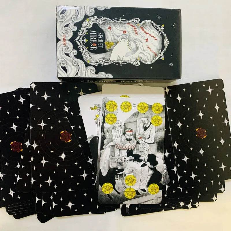 Secret Mirror Tarot Cards - Thai Tarot Cards English Vision Edition (80 Cards, 10x6.3cm)