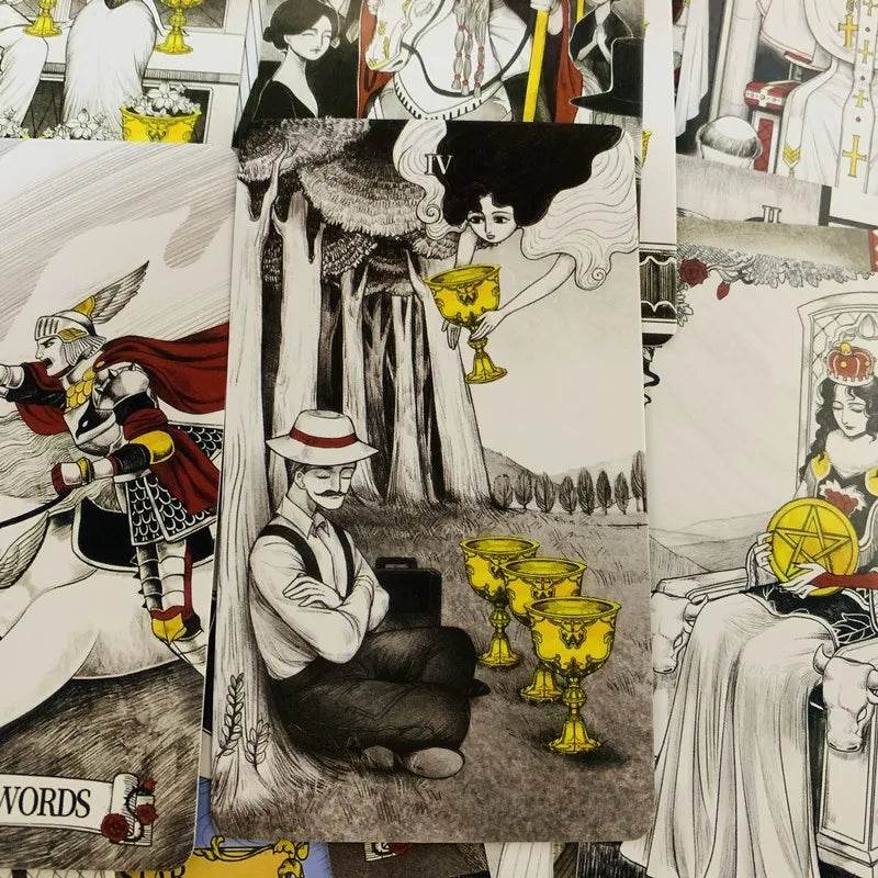 Secret Mirror Tarot Cards - Thai Tarot Cards English Vision Edition (80 Cards, 10x6.3cm)