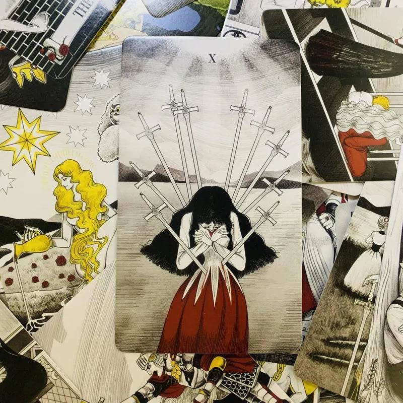 Secret Mirror Tarot Cards - Thai Tarot Cards English Vision Edition (80 Cards, 10x6.3cm)