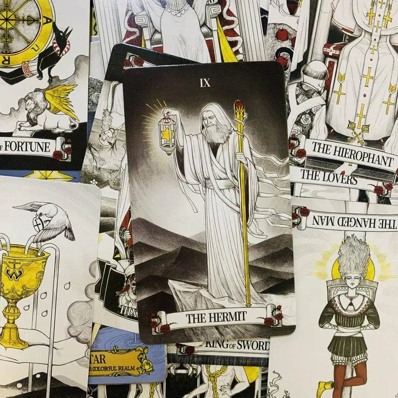 Secret Mirror Tarot Cards - Thai Tarot Cards English Vision Edition (80 Cards, 10x6.3cm)