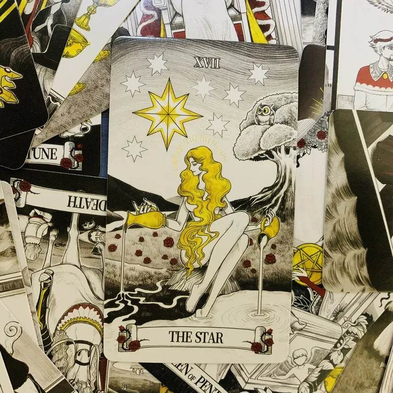 Secret Mirror Tarot Cards - Thai Tarot Cards English Vision Edition (80 Cards, 10x6.3cm)