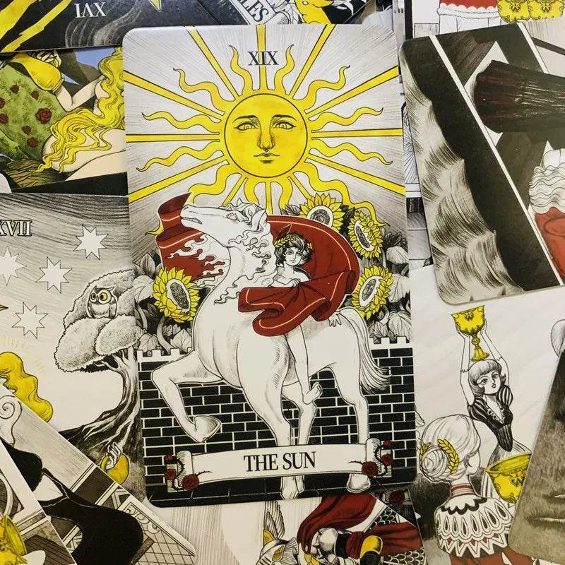 Secret Mirror Tarot Cards - Thai Tarot Cards English Vision Edition (80 Cards, 10x6.3cm)