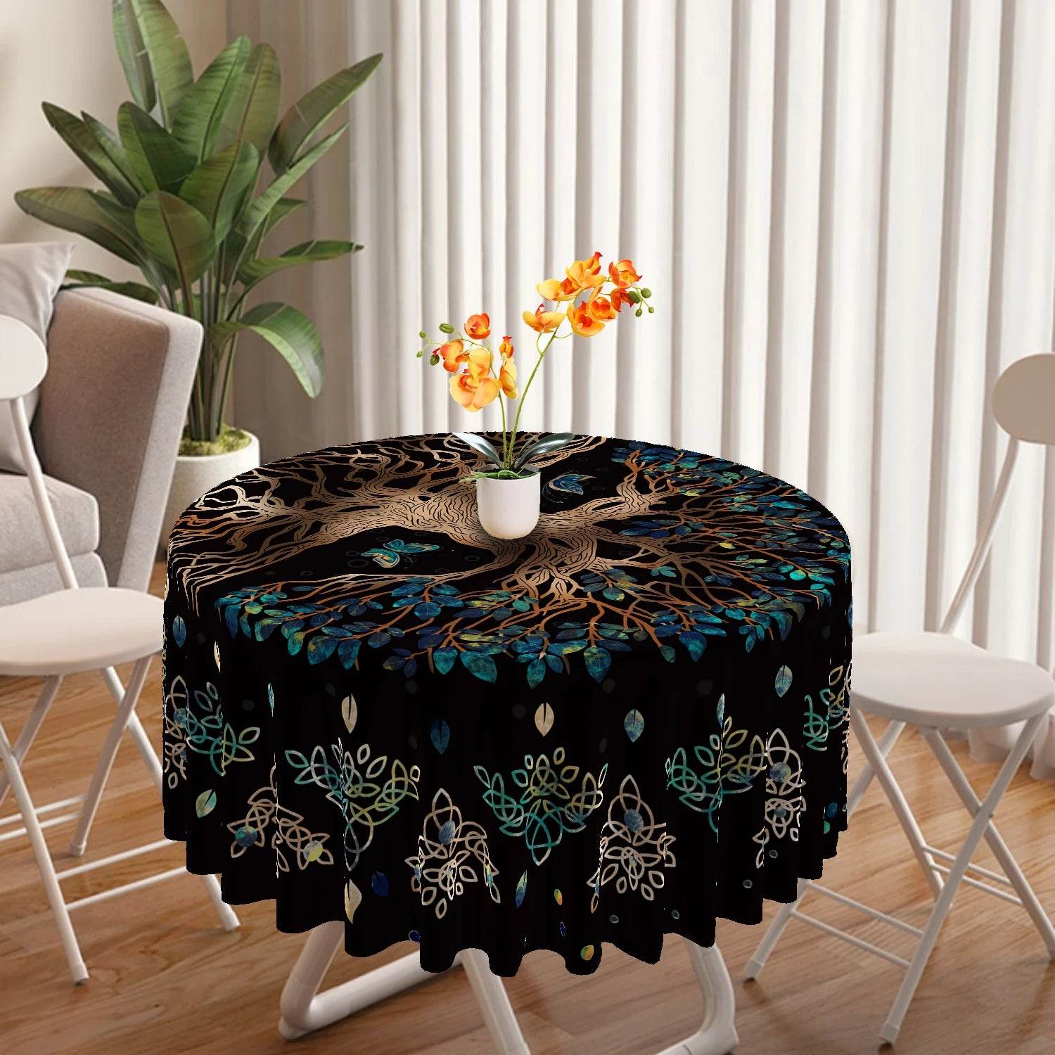 Waterproof Sun and Moon Tapestry Tablecloth for Stylish Home Decor