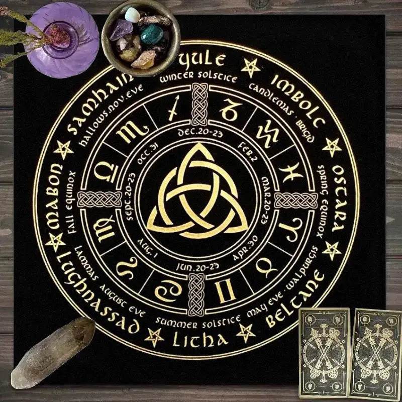 VIKAMA Thai Mystical Altar Cloth - Tarot Tablecloth for Card Readings & Daily Rituals YLB-579