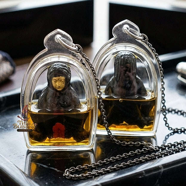 ✨ Mae Haek Rap Sap (Takian Wood Wealth-Drawing Mother Spirit Talisman, 2565 / 2022 Edition) - Ruesi Somdet (Kruba Dech) / Ban Mai Rattanakosin Cemetery, Lampang Thai Blessing Co By RURUECHA