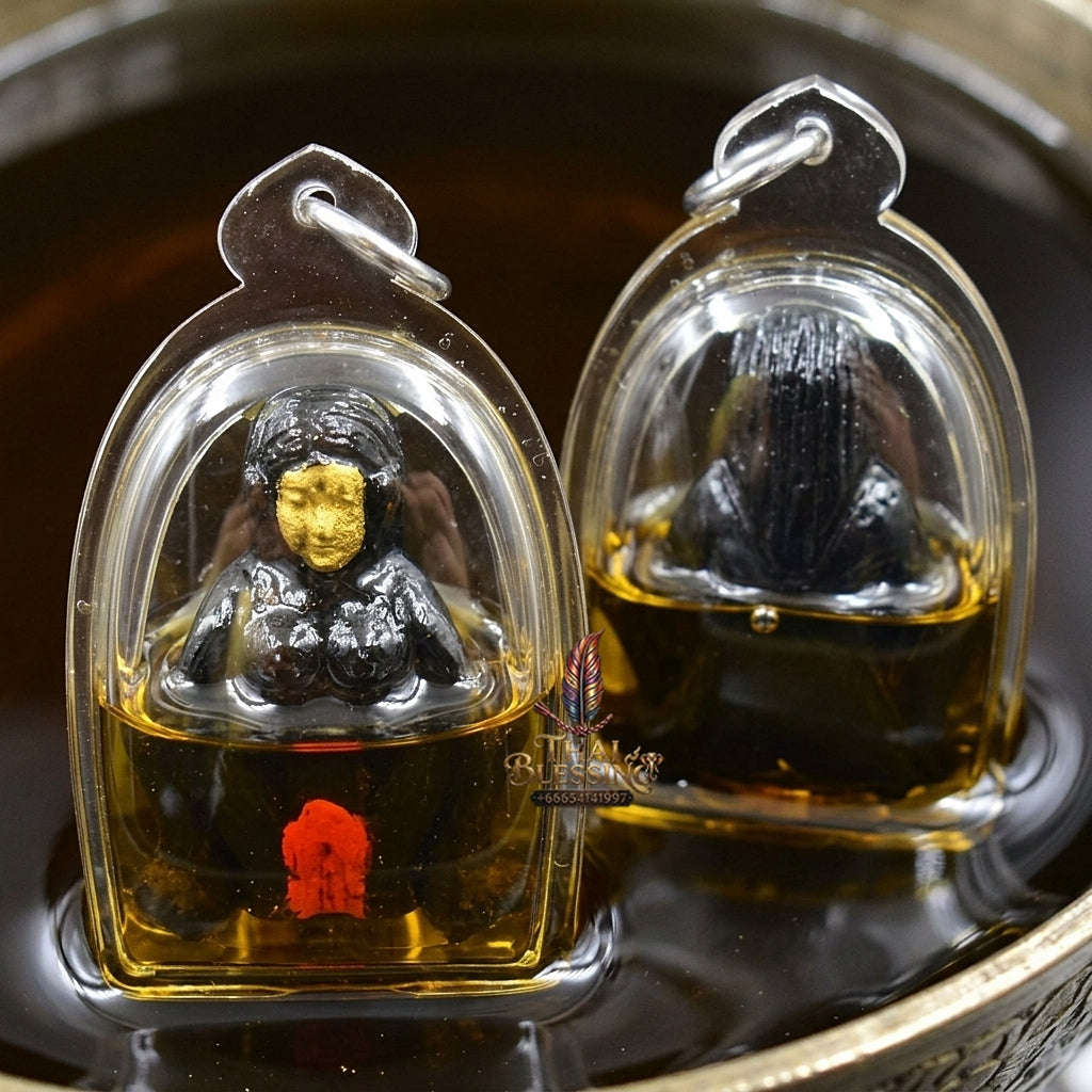 ✨ Mae Haek Rap Sap (Takian Wood Wealth-Drawing Mother Spirit Talisman, 2565 / 2022 Edition) - Ruesi Somdet (Kruba Dech) / Ban Mai Rattanakosin Cemetery, Lampang Thai Blessing Co By RURUECHA